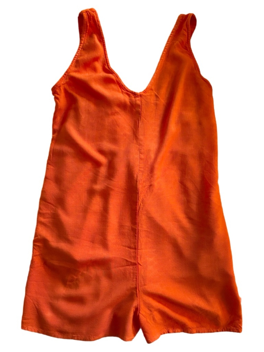 Orange viscose summer playsuit